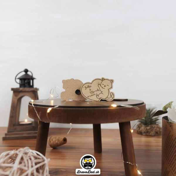 Drevené svadobné magnetky – Červená panda