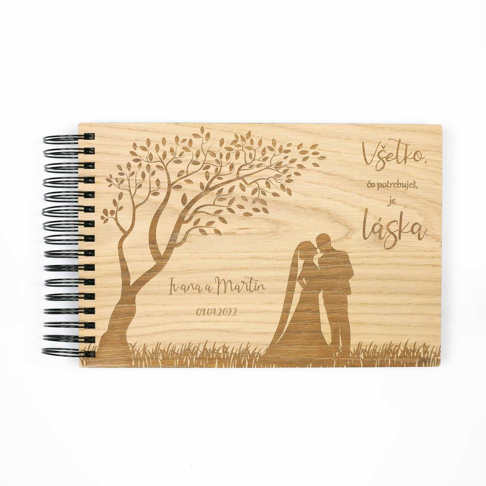 Svadobný album, svadobná kniha - Všetko čo potrebujem, je láska DrevoDed