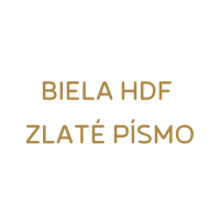 Biela HDF (zlaté písmo)