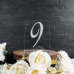 Čísla stolov - na svadbu - transparentné