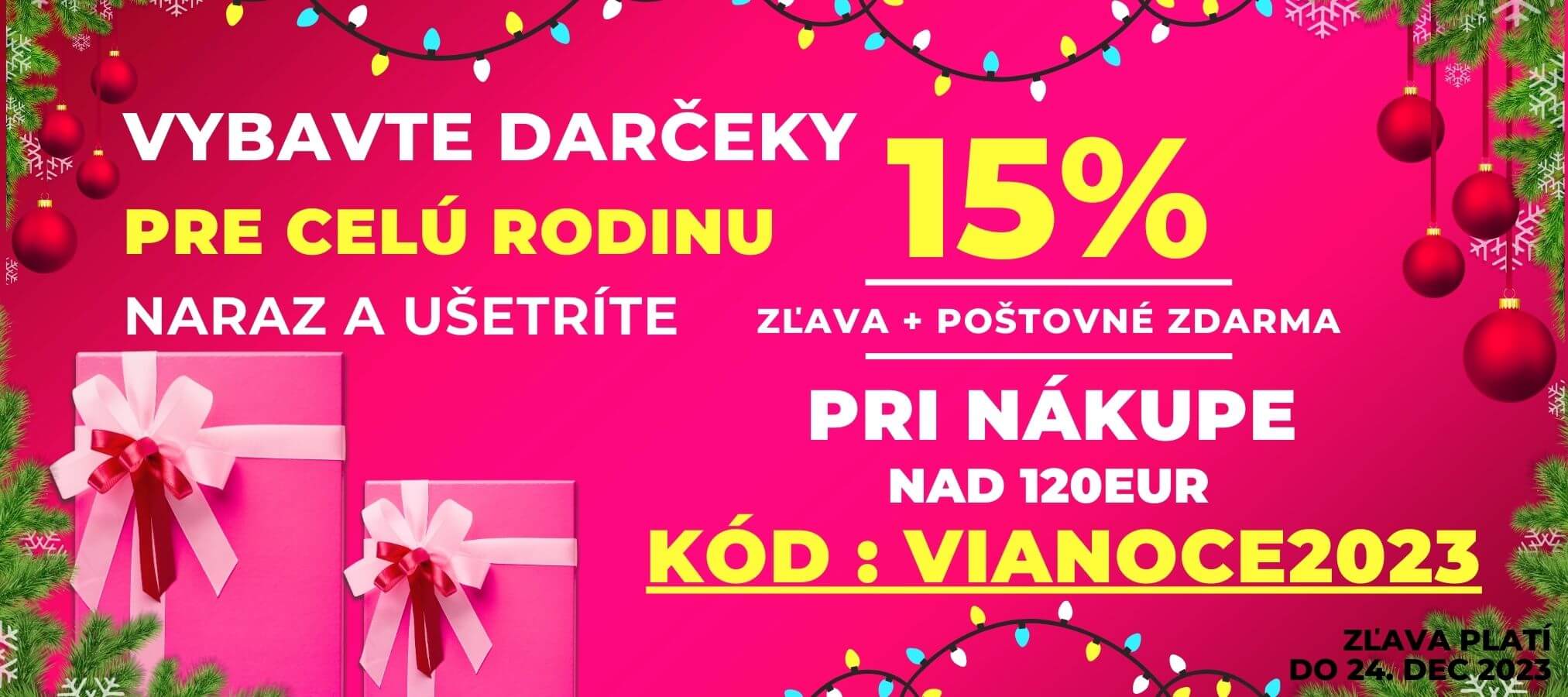 Darčeky na Vianoce Zľava Banner DrevoĎed 1