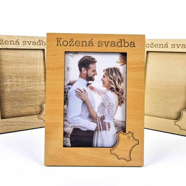 Fotorámček 3. výročie svadby - Kožená svadba