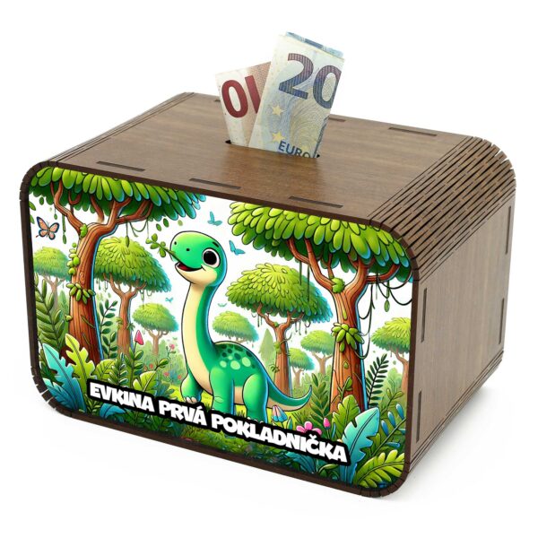 Detská pokladnička - Dinosaurus SK-02-080 DrevoDed.sk