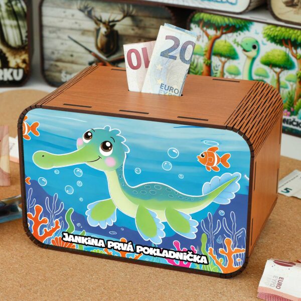 Detská pokladnička - Dinosaurus SK-02-081 DrevoDed.sk