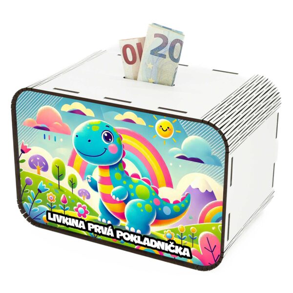 Detská pokladnička - Dinosaurus SK-02-084 DrevoDed.sk