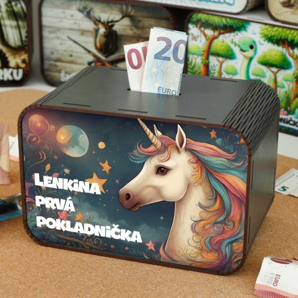 Detská pokladnička - Jednorožec SK-02-050 DrevoDed.sk