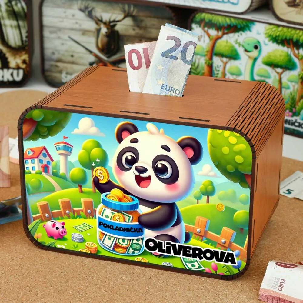 Detská pokladnička - Panda SK-02-067 DrevoDed.sk