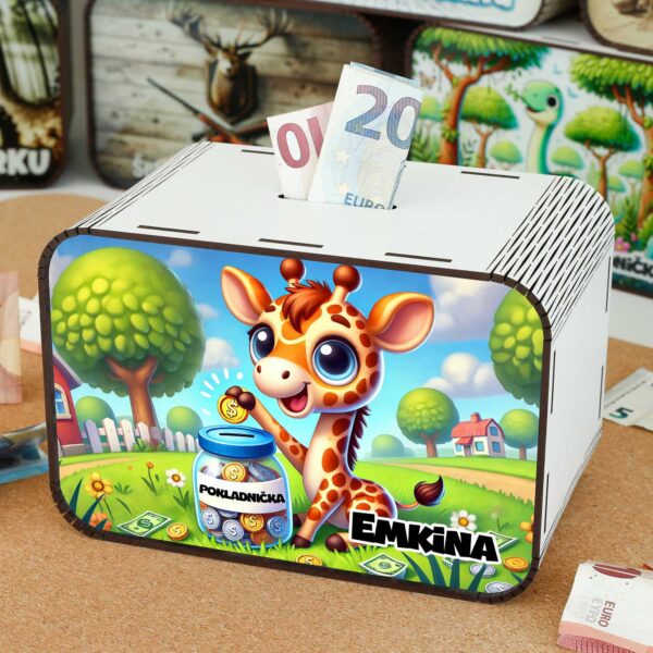 Detská pokladnička - Žirafa SK-02-073 DrevoDed.sk