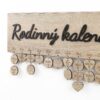 Rodinný kalendár - Srdiečka a krúžky - Dub sonoma