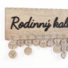 Rodinný kalendár - Srdiečka a krúžky - Dub sonoma